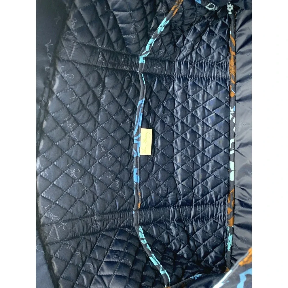 Vera Bradley Get Carried Away Tote Beach Bag Midnight Blues Quilted Retired XL